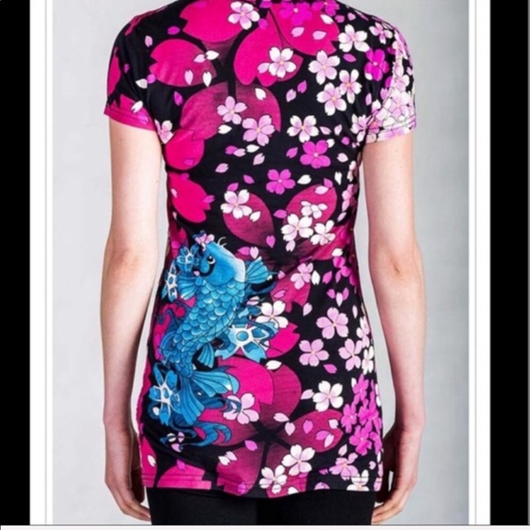 Callie Blossom: Rhinestone Asian Cherry Geisha Tee - Picture 6 of 8